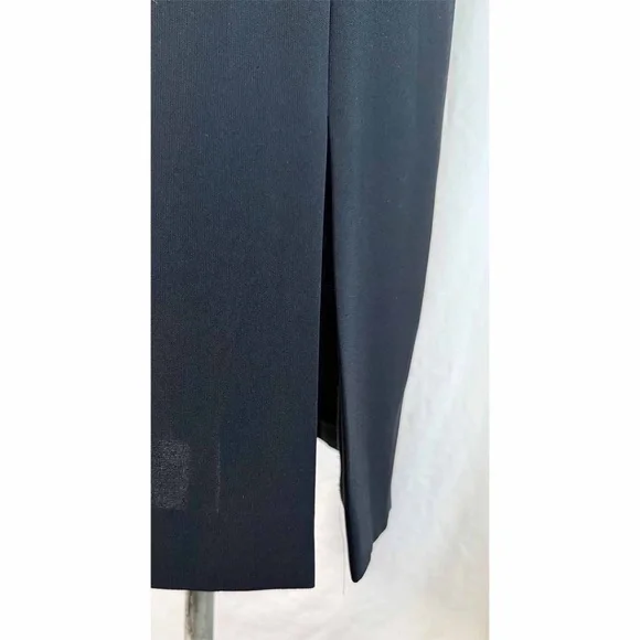 Max Mara Vintage Black Grecian HaNeck Keyhole Crepe Cocktail Dress Women Size 6 - Picture 7 of 8
